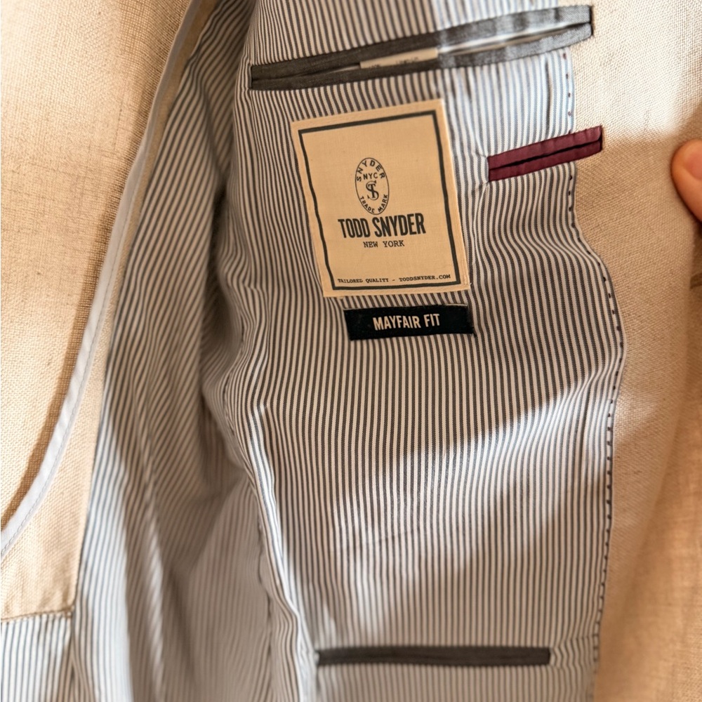 Todd Snyder Beige Linen Sport Coat - Picture 4 of 6